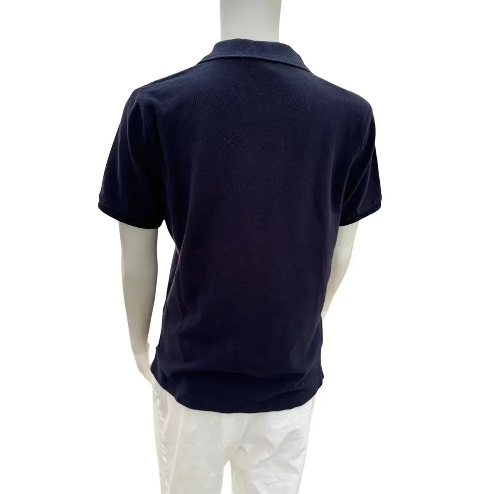 Vintage 90s Ralph Lauren Women’s Navy Blue Polo Shirt Medium